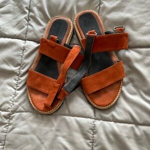 Genuine leather and suede James Perse strappy sandals